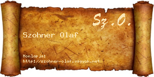 Szohner Olaf névjegykártya